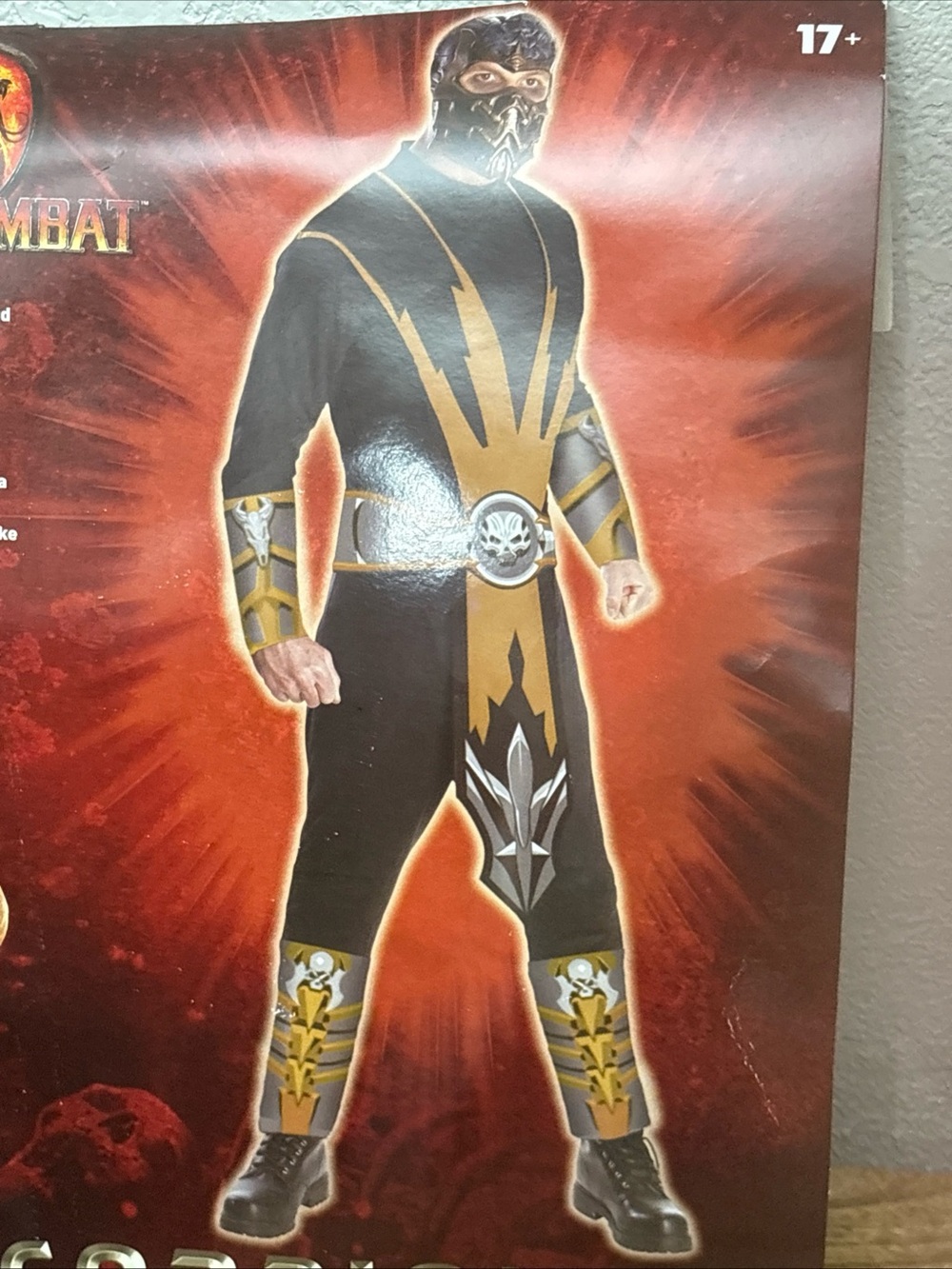 Mortal Kombat Scorpion Deluxe Adult Costume Cosplay - Sz XL NEW